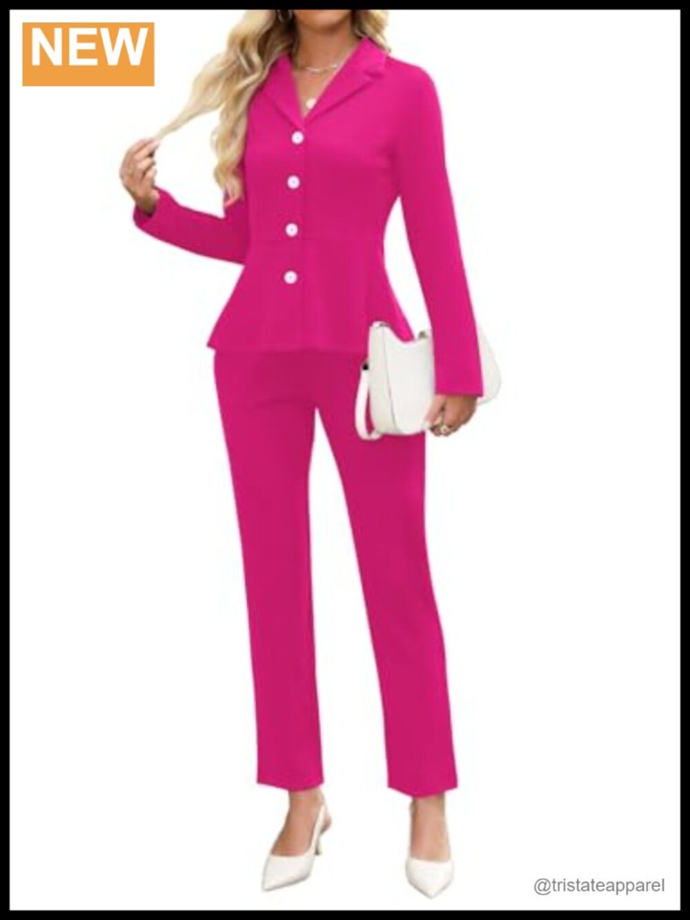 Women's Business Pant Suit Set Long Sleeve Blazer & Pencil Pants